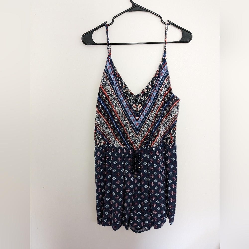 Blue patterned Xhilaration Romper in a size xl
